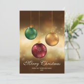 Farbige Weihnachtsbaumchen mit individuellem Text Feiertagskarte (Stehend Vorderseite)