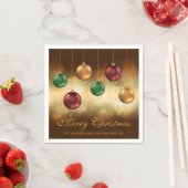 Farbige Weihnachtsbaumchen mit individuellem Text Serviette (Beispiel)