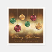 Farbige Weihnachtsbaumchen mit individuellem Text Serviette (Vorderseite)