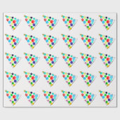 Farbige Weihnachtsbaumfarbe Geschenkpapier (Flach)