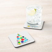 Farbige Weihnachtsbaumfarbe Getränkeuntersetzer (Rechte Seite)