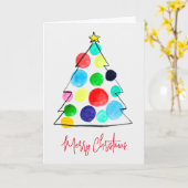 Farbige Weihnachtsbaumfarbe Karte (Gelbe Blume)