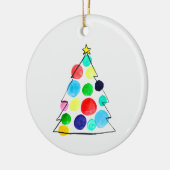 Farbige Weihnachtsbaumfarbe Keramik Ornament (Links)