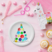 Farbige Weihnachtsbaumfarbe Pappteller (Party)