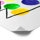 Farbige Weihnachtsbaumfarbe Poster (Ecke)