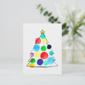 Farbige Weihnachtsbaumfarbe Postkarte (Stehend Vorderseite)