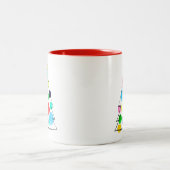 Farbige Weihnachtsbaumfarbe Zweifarbige Tasse (Mittel)