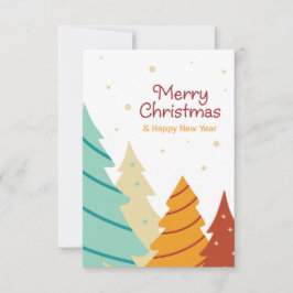 Farbige Weihnachtsbaumkarte. Karte