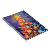 Farbige Weihnachtsbaumlichter Aquarell Notizblock (Rechte Seite)