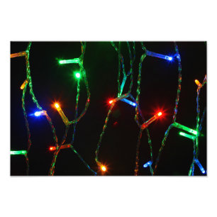Farbige Weihnachtsbeleuchtung Fotodruck