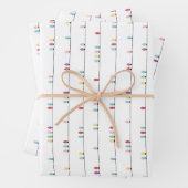Farbige Weihnachtsbeleuchtung - Geschenkpapier Set (Beispiel)
