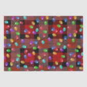 Farbige Weihnachtsbeleuchtung Kariert rot Seidenpapier (Vorderseite)