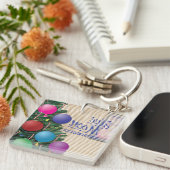 Farbige Weihnachtsbüros Art Schlüsselanhänger (Vorderseite rechts)