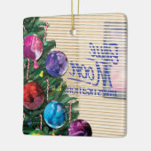 Farbige Weihnachtsbüros Kunst Keramikornament (Links)