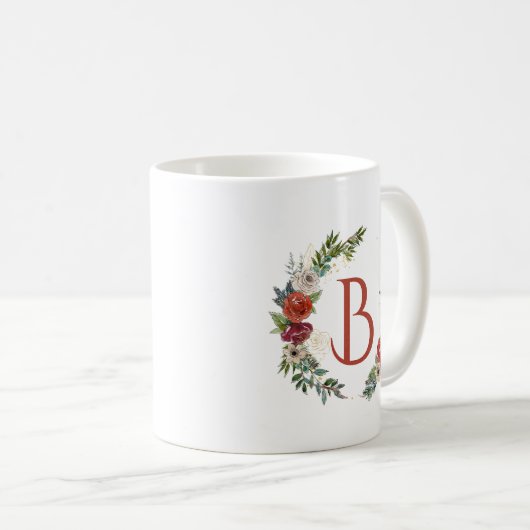 Farbige Weihnachtsfeiertage-Blume Kaffeetasse (VorderseiteRechts)