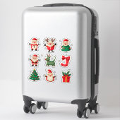 🎄 Farbige Weihnachtsfreude Aufkleber Set Home Sty (Koffer)