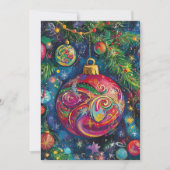 Farbige Weihnachtskarte Feiertagskarte (Vorderseite)