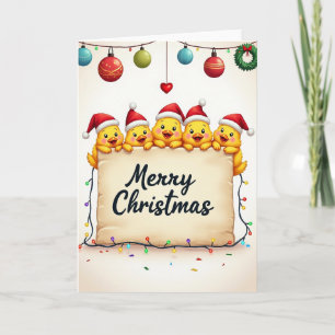 Farbige Weihnachtskarte mit Ornamenten Karte