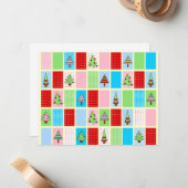 Farbige Weihnachtskarte Mitteilungskarte (Vorderseite/Rückseite Beispiel)