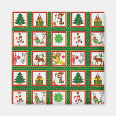 Farbige Weihnachtskollektion Magnet (Vorne)