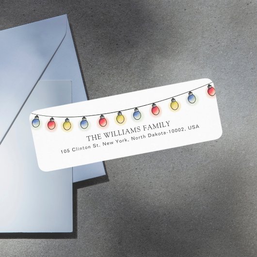 Farbige Weihnachtsleuchte - Familienname