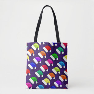 Farbige Weihnachtsmannmützen Tasche