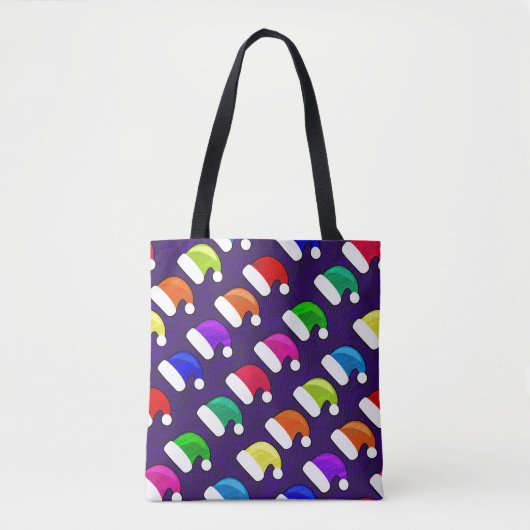 Farbige Weihnachtsmannmützen Tasche (Vorderseite)