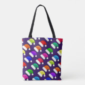 Farbige Weihnachtsmannmützen Tasche (Rückseite)