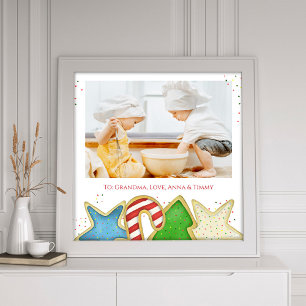 Farbige Weihnachtsplätzchen-Vorlage Fotodruck