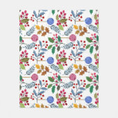 Farbige Weihnachtssymbole Fleecedecke (Vorderseite)