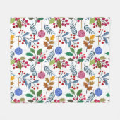 Farbige Weihnachtssymbole Fleecedecke (Vorderseite (Horizontal))