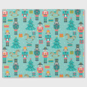 Farbige Weihnachtssymbole Geschenkpapier (Flach)