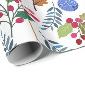 Farbige Weihnachtssymbole Geschenkpapier (Rolleneckpunkt)