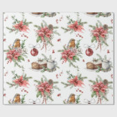 Farbige Weihnachtssymbole Geschenkpapier (Flach)