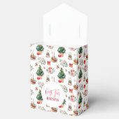 Farbige Weihnachtssymbole Muster Benutzerdefiniert Geschenkschachtel (Geöffnet)