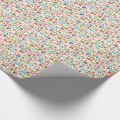 Farbige Weihnachtssymbole Muster Geschenkpapier (Ecke)