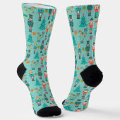 Farbige Weihnachtssymbole Socken (Gewinkelt)