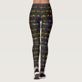 Farbige Weihnachtsweihnachtssaite Leggings (Rückseite)