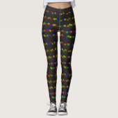 Farbige Weihnachtsweihnachtssaite Leggings (Vorderseite)