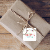 Farbige Weihnachtszeichenbeleuchtung nach Maß Quadratischer Aufkleber