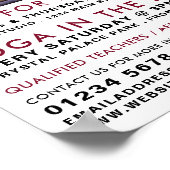 Farbige Weihrauch, Werbung für Yoga-Klassen Poster (Ecke)