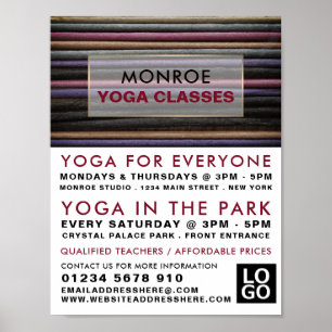 Farbige Weihrauch, Werbung für Yoga-Klassen Poster