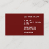 Farbige Weinflasche und Trauben Visitenkarte (Rückseite)