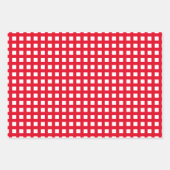 Farbige, weiße Streifen und karierte Farbmuster Geschenkpapier Set (Vorderseite 2)