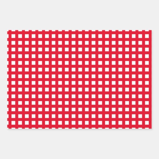 Farbige, weiße Streifen und karierte Farbmuster Geschenkpapier Set (Vorderseite 2)