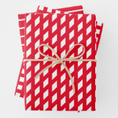 Farbige, weiße Streifen und karierte Farbmuster Geschenkpapier Set (Beispiel)