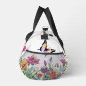 Farbige weiße Wasserfarbe Blumenzapfel Beutel Duffle Bag (Rechts)