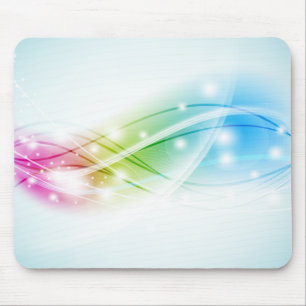 Farbige Wellen Blaues Hintergrundmauspad Mousepad