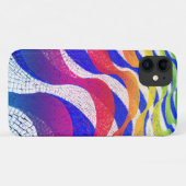 Farbige Wellen Case-Mate iPhone Hülle (Rückseite (Horizontal))