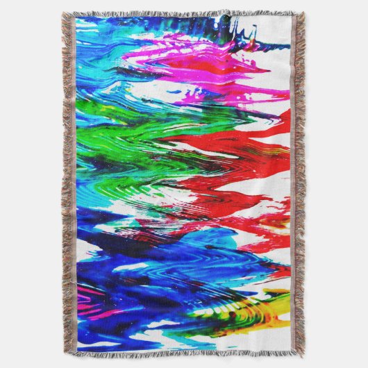 Farbige Wellen Decke (Vorderseite Vertikal)